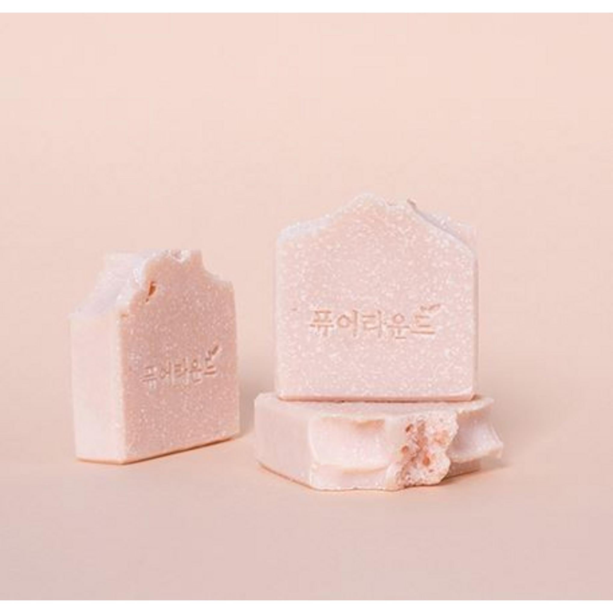 Fragancia refrescante del jabón limpiador de sal rosada redonda pura