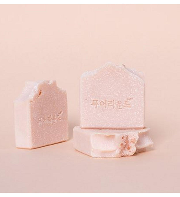 Pure Round Pink Salt Cleansing Soap Refreshing Fragrance