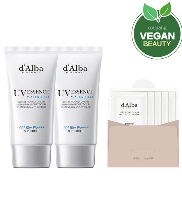 Dalba Waterfull Essence Crème Solaire SPF50+PA++++ 50 ml 2EA + Gel Nettoyant Acide Faible 15 ml