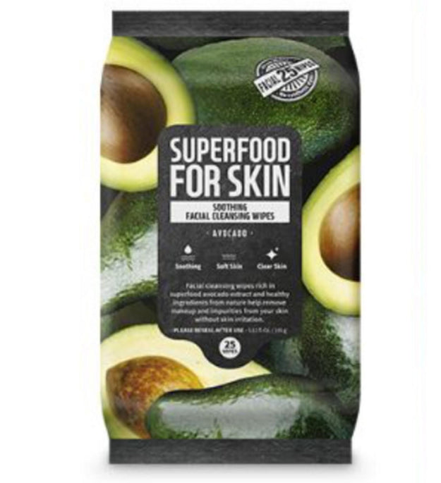 Farmskin Superfood Facial Cleansing Wipes Avocado