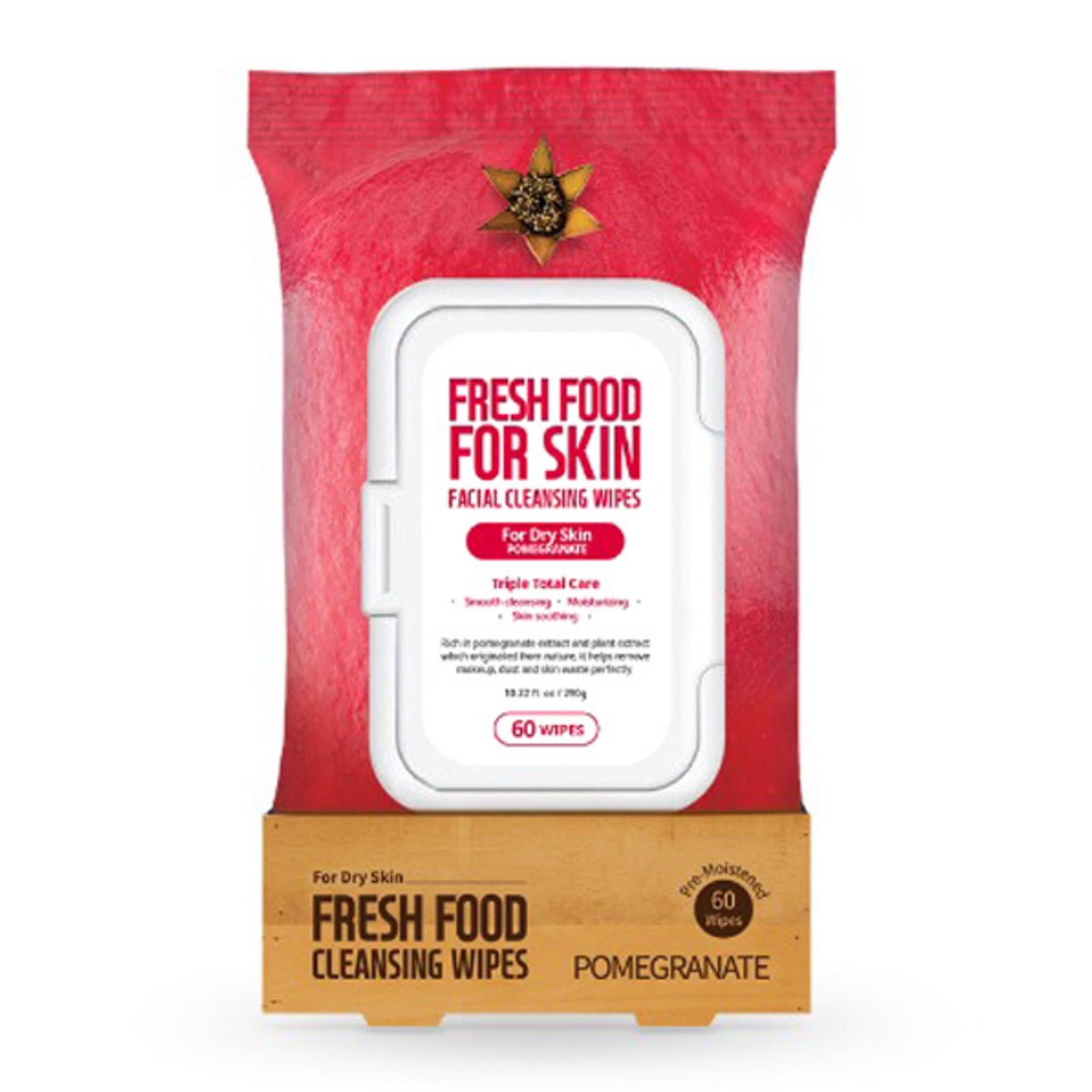 فارمسكين فريش فود لتنظيف البشرة مناديل الرمان