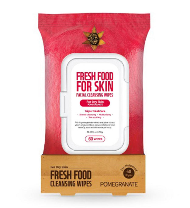 Farmskin Fresh Food For Skin Cleansing Wipes Pomegranate