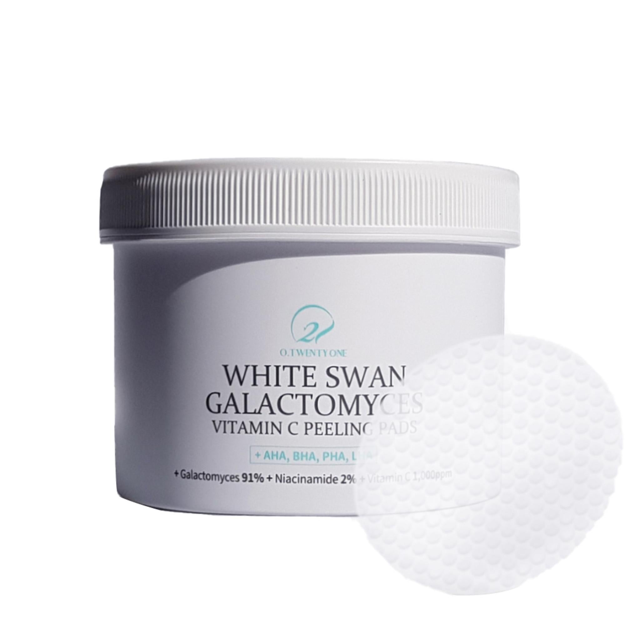 وسادة تقشير O21 One White Swan Galactomyces بفيتامين C 60 قطعة