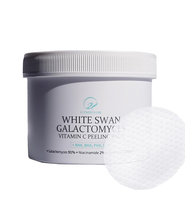 O21 One White Swan Galactomyces Vitamin C Peeling Pad 60p
