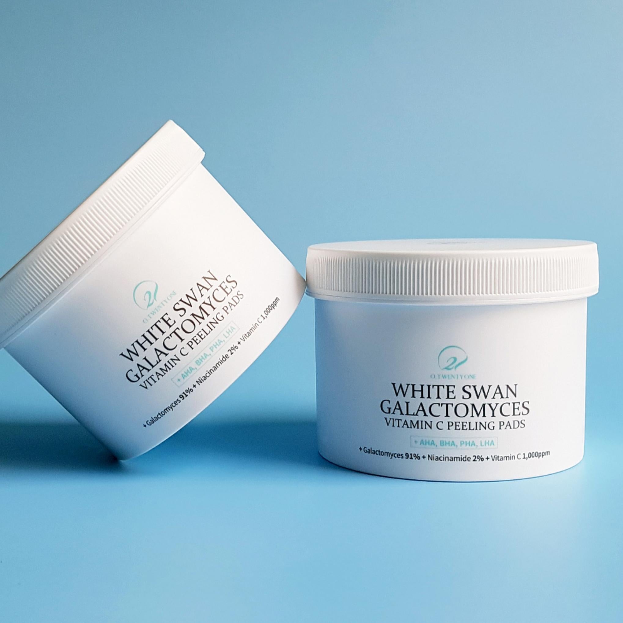 وسادة تقشير O21 One White Swan Galactomyces بفيتامين C 60 قطعة