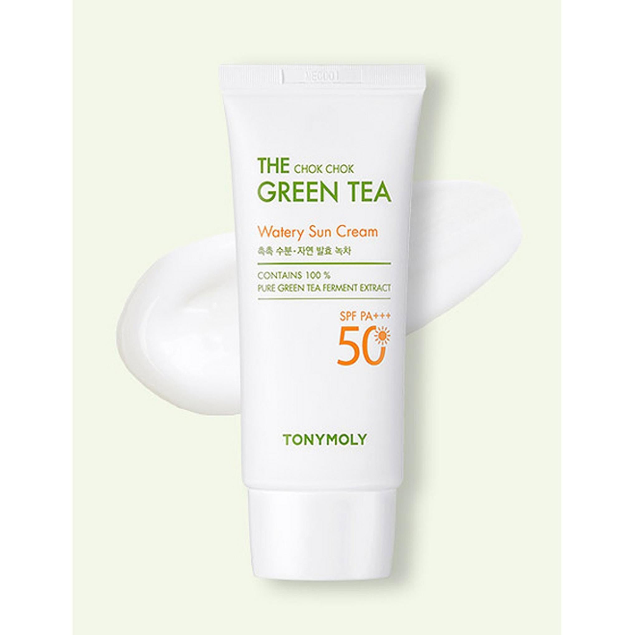 TONY MOLY Crema Solar Hidratante de Té Verde The Chok Chok SPF50+ PA+++
