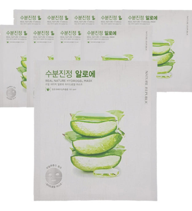 Masque hydrogel à l'aloès Real Nature de NATURE REPUBLIC