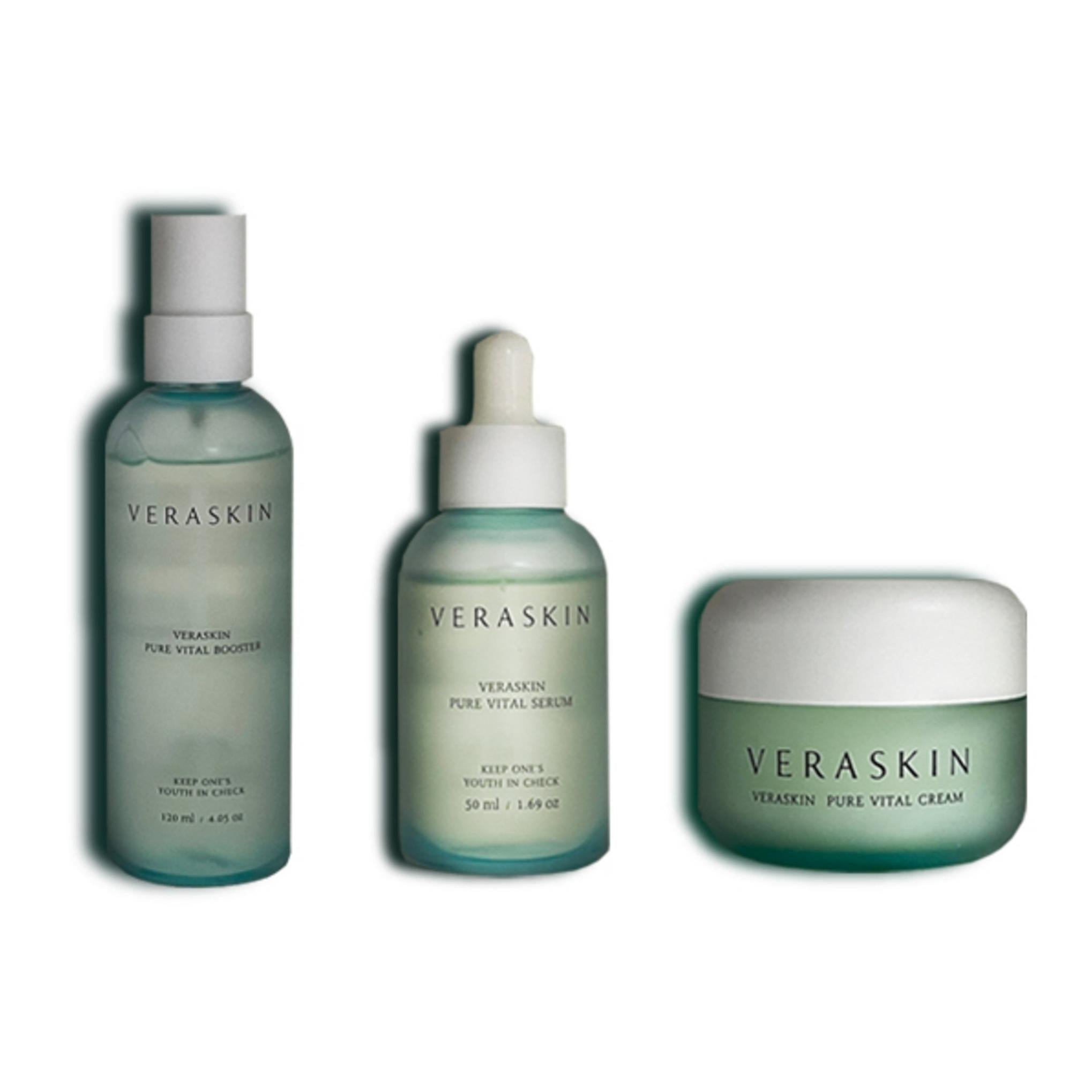 Veraskin Pure Vital Booster 120ml + Sérum 50ml + Creme 50ml