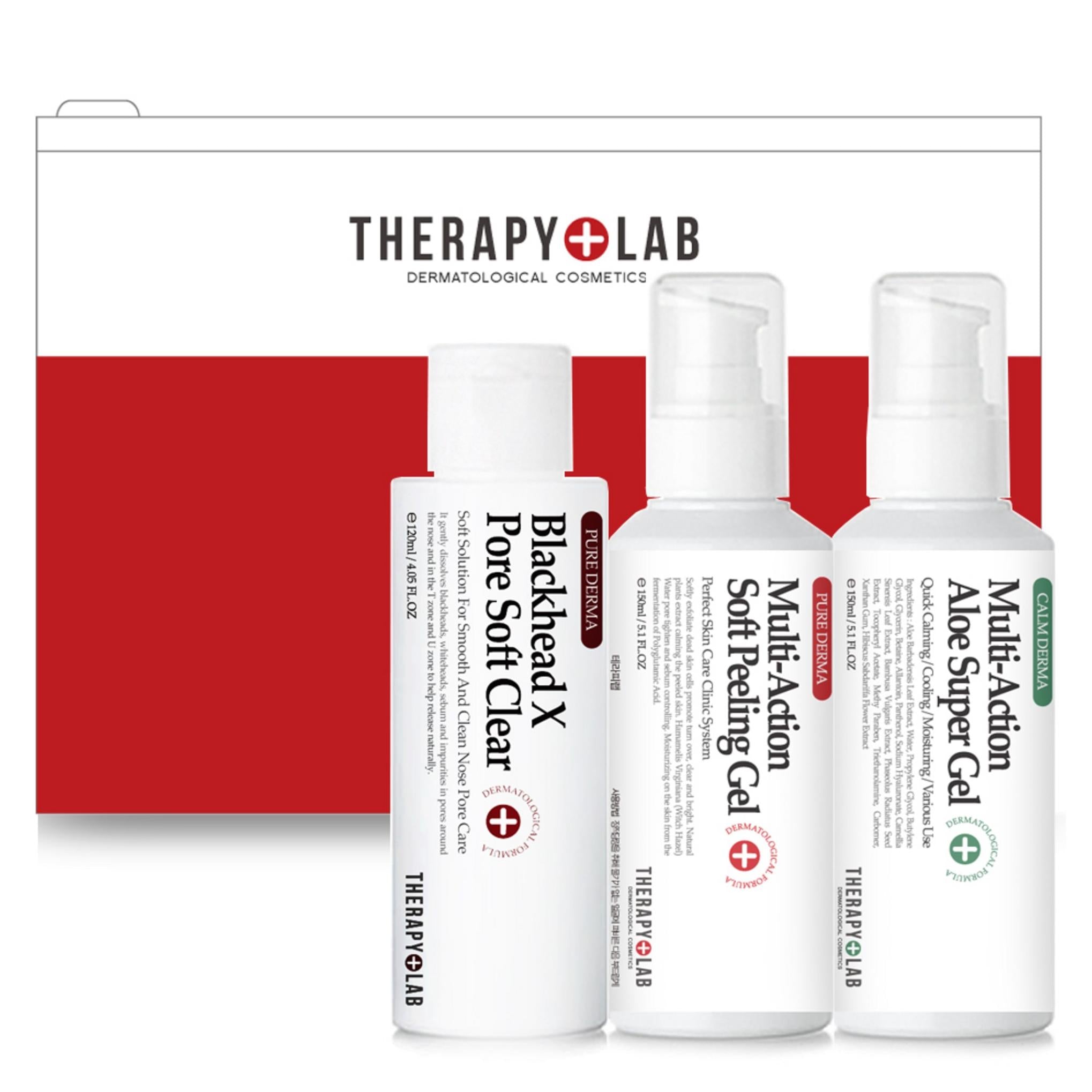 Conjunto Therapy Lab Gel de Peeling 150ml + Limpa Pontos Negros 120ml + Super Gel 150ml