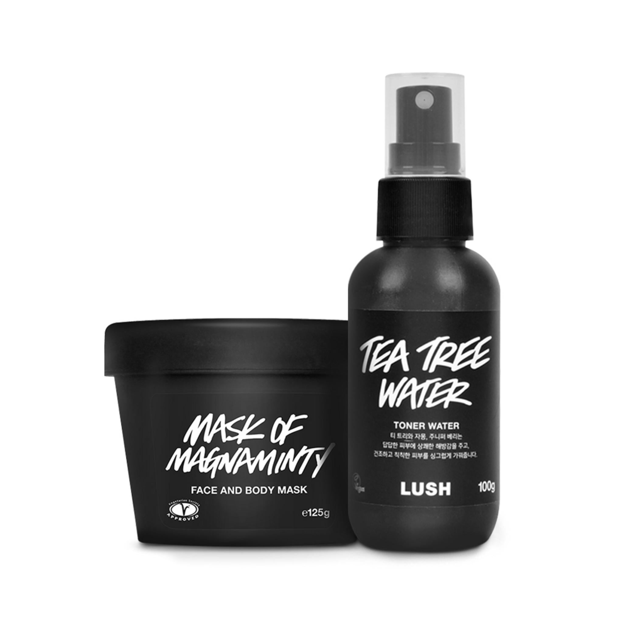 Маска для лица и тела Lush Skincare Mask of Magnaminty 125 г + Тоник с чайным деревом 100 г набор