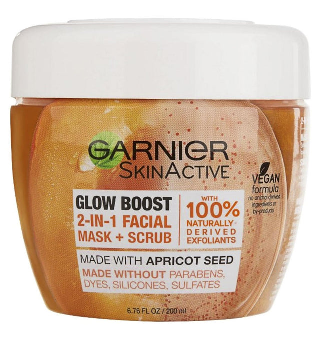 Garnier SkinActive Glow Boost 2-in-1 Gesichtsmaske + Peeling