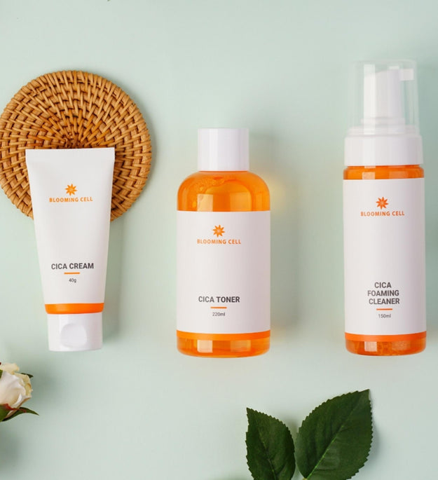 Bloomingcell Cica Crème 40 g + Tonique 220 ml + Nettoyant Moussant 150 ml