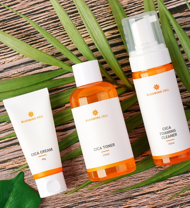 Bloomingcell Cica Crème 40 g + Tonique 220 ml + Nettoyant Moussant 150 ml