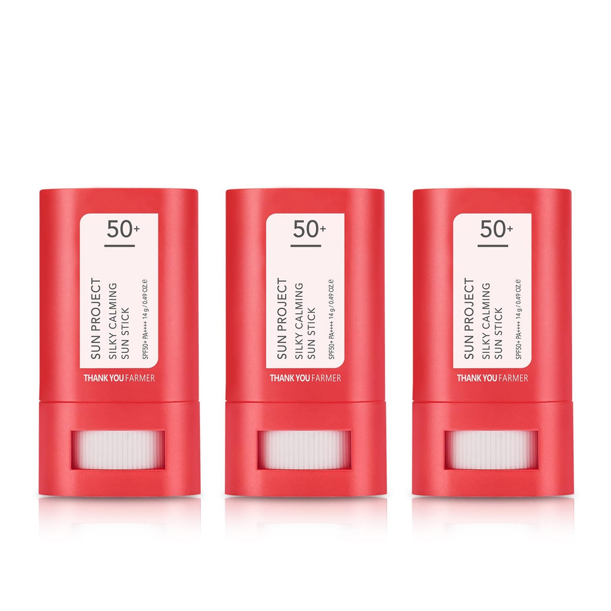 Спасибо Farmer Sun Project Шелковистый успокаивающий солнцезащитный стик SPF50+ PA++++