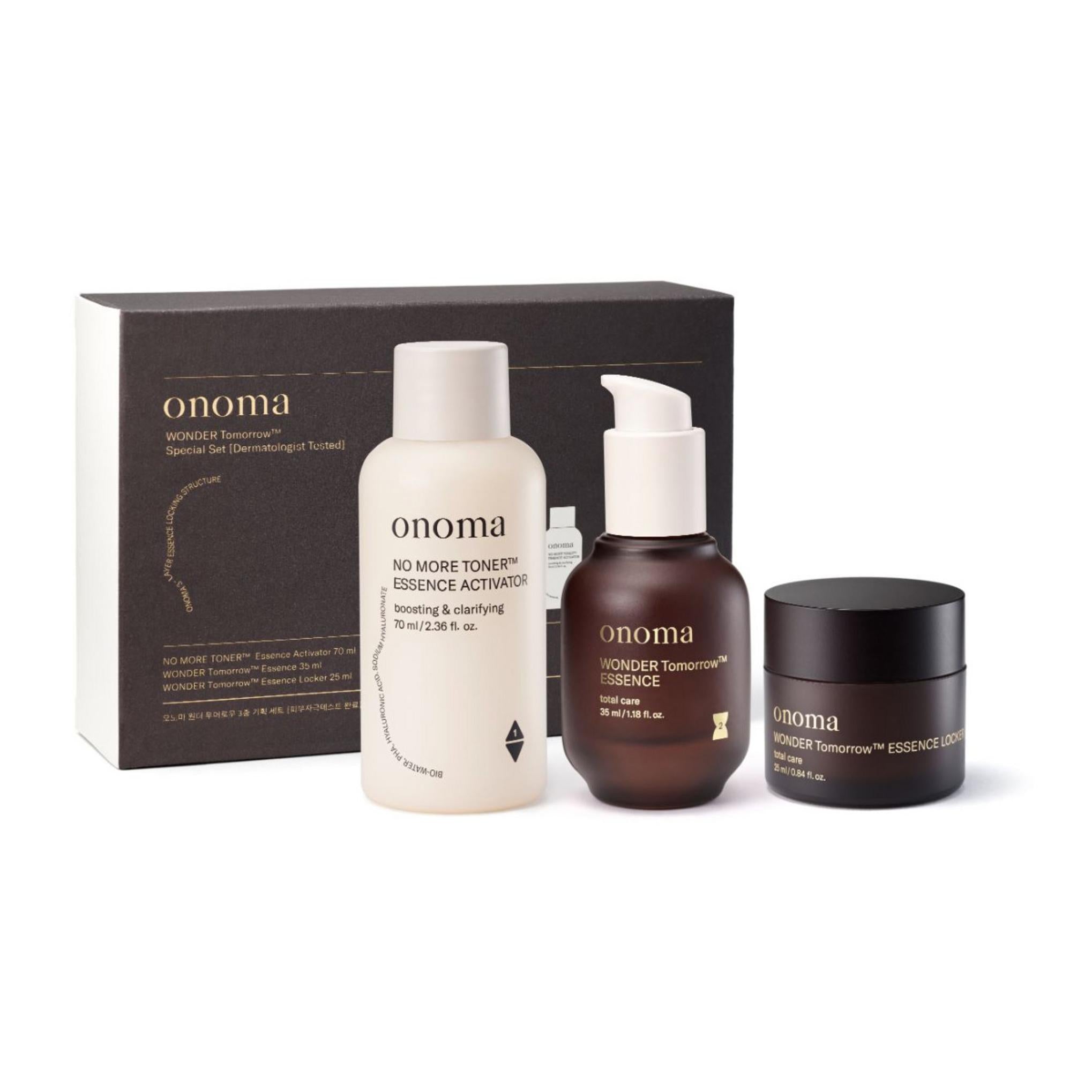 Активатор эссенции тоника Onoma No More 70 мл + эссенция Wonder Tomorrow 35 мл + лак-эссенция 25 мл