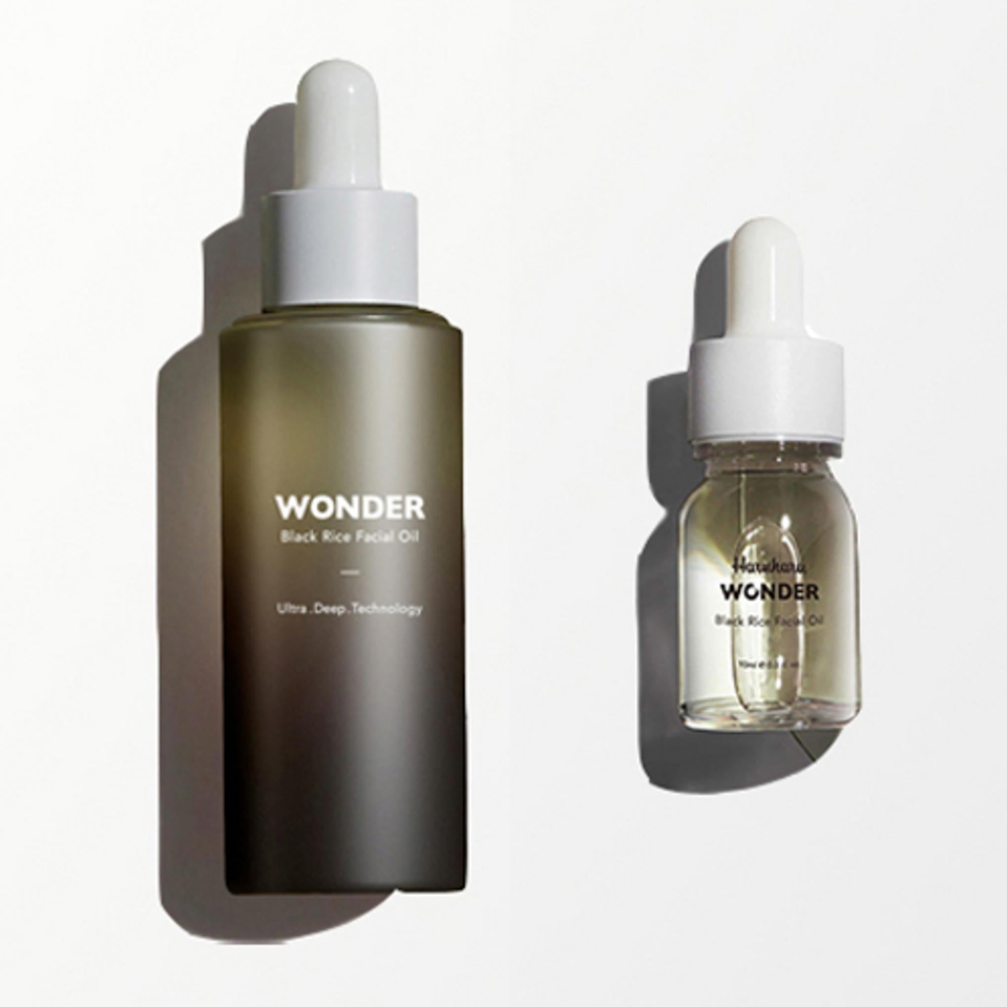 Haru Haru Tonico Riso Nero Wonder 150ml + Olio 10ml + Dischetto di Riso Super Adesivo 50pz + Kit Campione Detergente 2pz Set