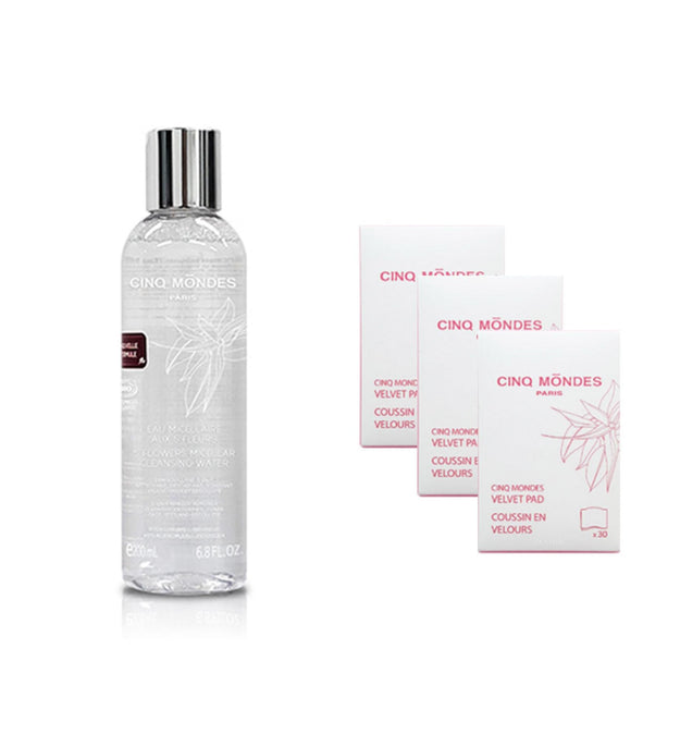 Shank Monde Micellar Cleansing Water 200ml + Velvet Cotton Pads 30pcs x 3p