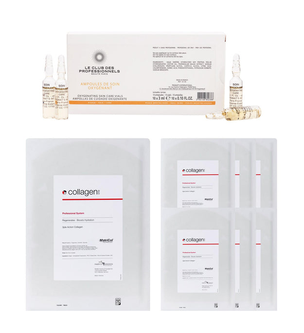 Matricol Skin Power Solution Collagen Elasticity Set Collagen Source (Skin Zone) 7 sheets + Oligo Dummy Oxygenating Ampoule 3ml x 10p
