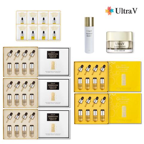 Ultra V Idebenone Signature Ampulle 8 ml x 20 Stück + Essenz 150 ml + Augencreme 30 ml + Signature Ampulle 1 ml x 8 Stück Set