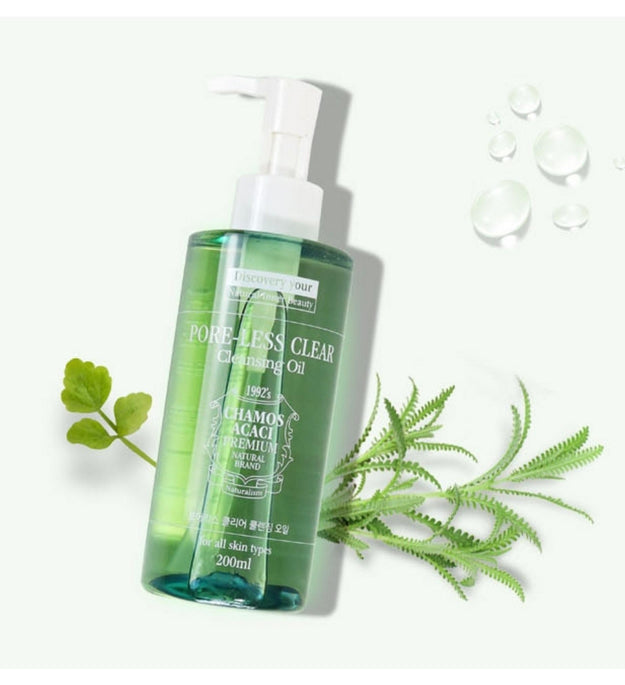Aceite limpiador transparente sin poros de Chamos Agassi
