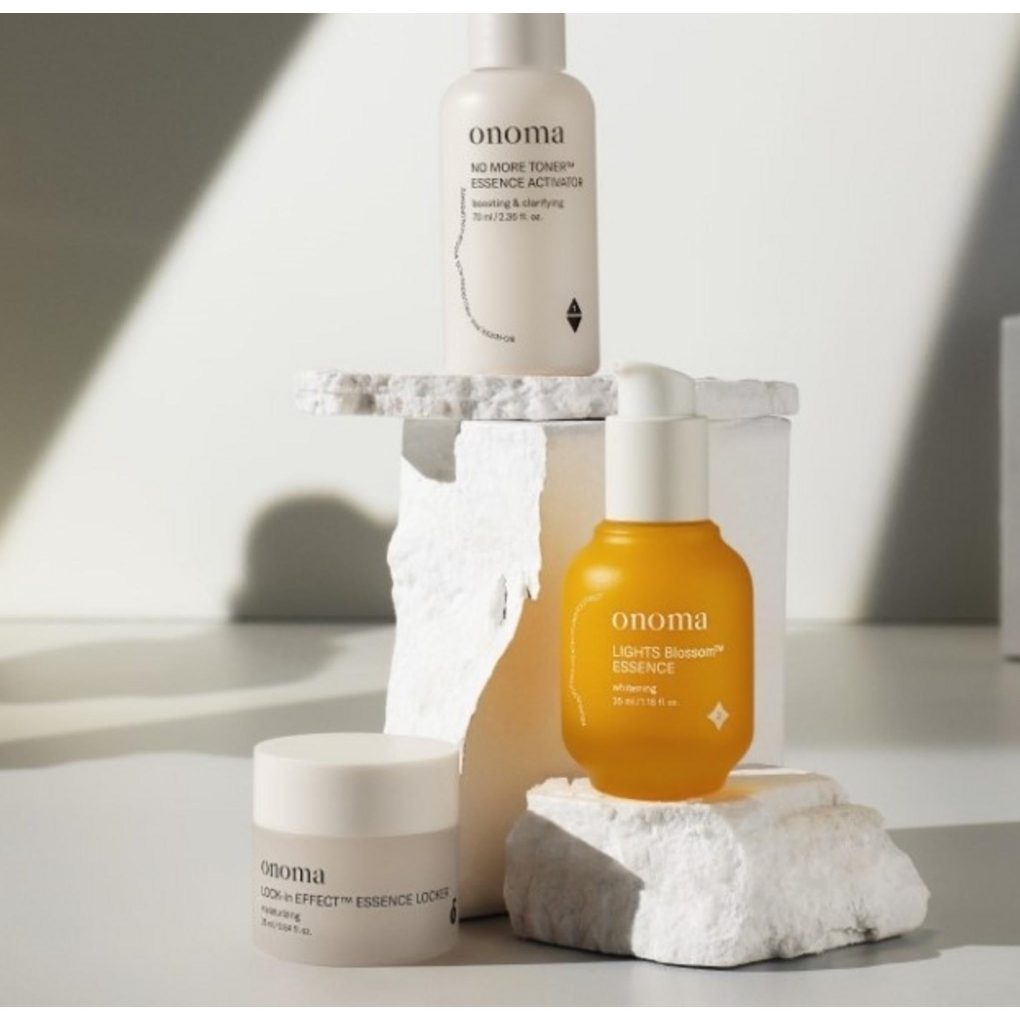 Активатор эссенции тоника Onoma No More 70 мл + эссенция Lights Blossom 35 мл + лак-эссенция Lock In Effect 25 мл