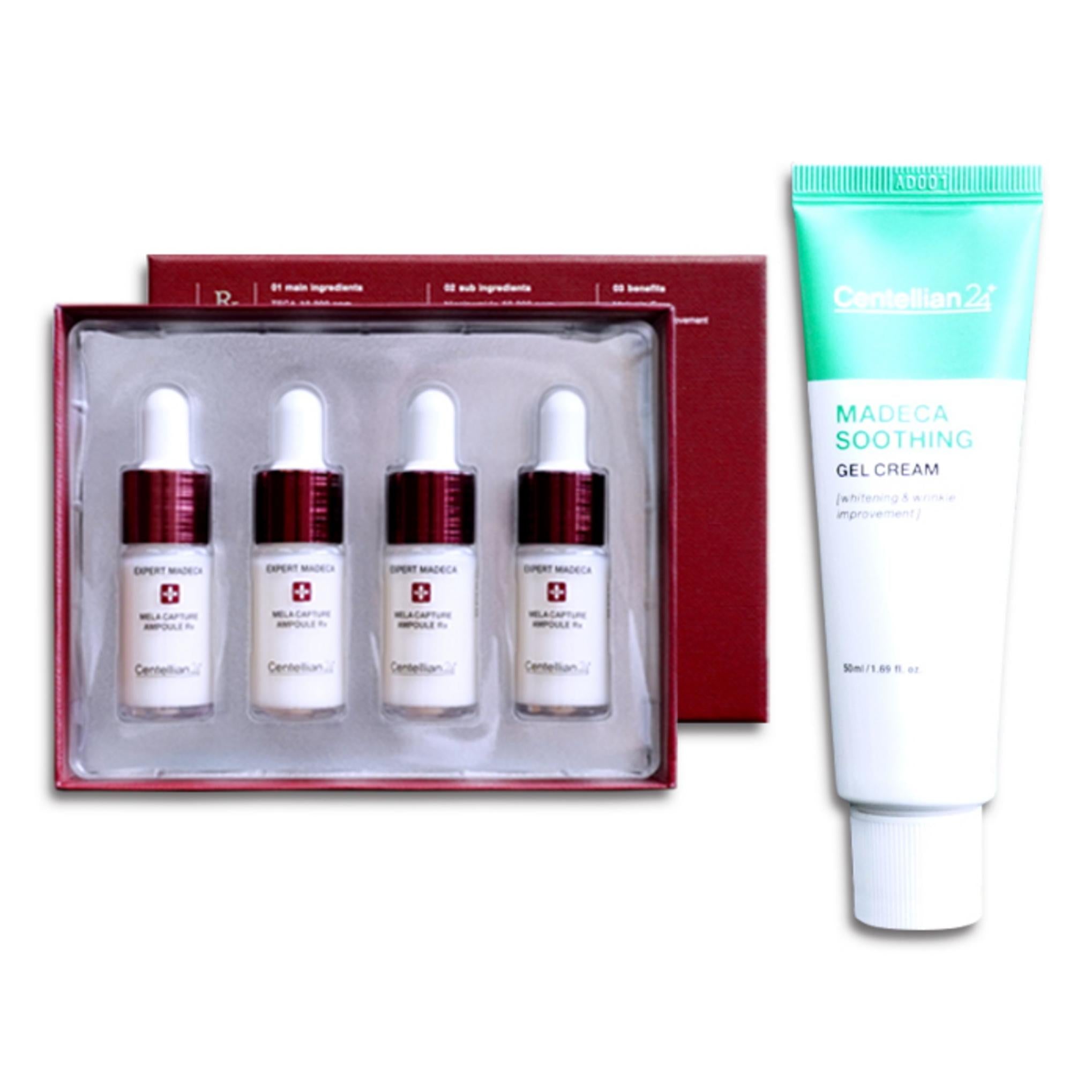 Centellian24 Expert Madeca Mela Capture Ampoule Rx 4p + Madeca Crema Gel Lenitiva 50ml Set