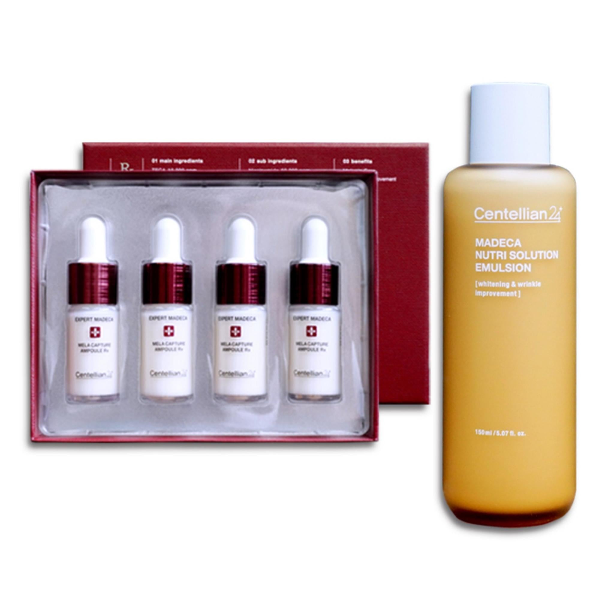 Centellian24 Expert Madeca Mela Capture Ampolla Rx 4p + Madeca Nutri Soluzione Emulsione 150ml Set