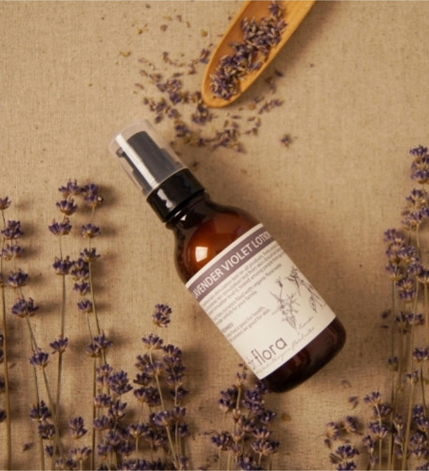 Dr. Flora Lavender Flower Water Violet Toner 100ml + Lotion 100ml Set