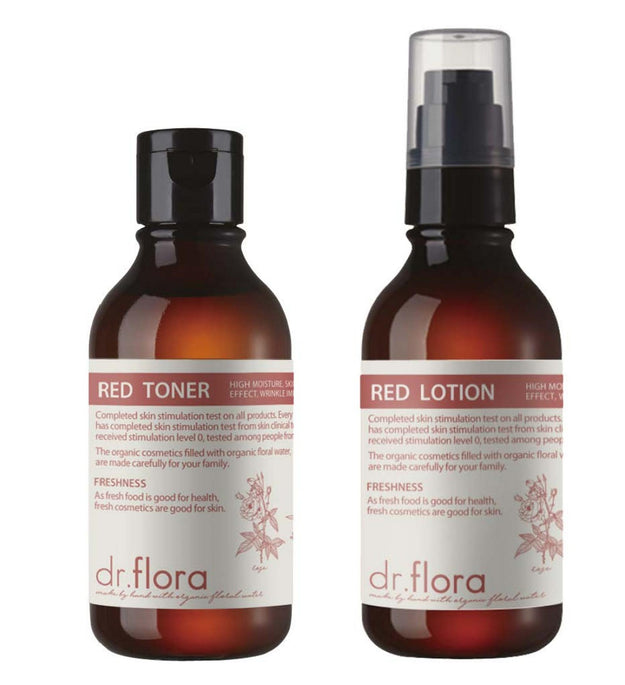 Dr. Flora Rose Flower Water Red Toner 100ml + Lotion 100ml Set 404000948