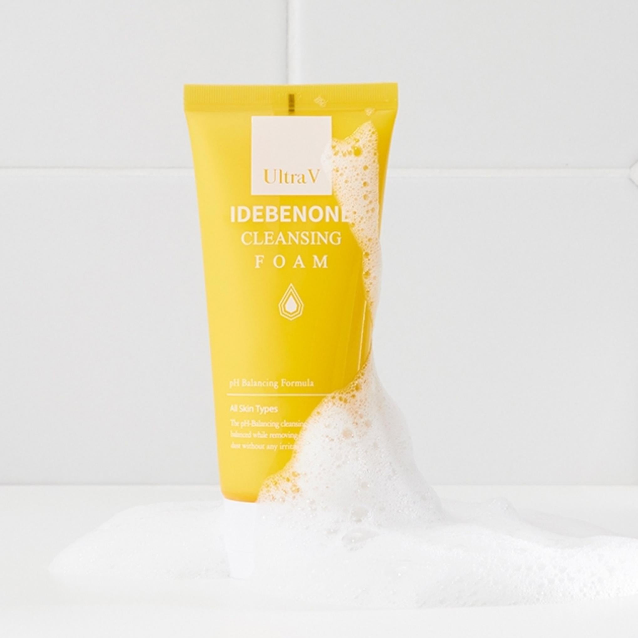 Água de Limpeza Ultra V Idebenona 300ml x 2p + Espuma de Limpeza 120ml x 2p