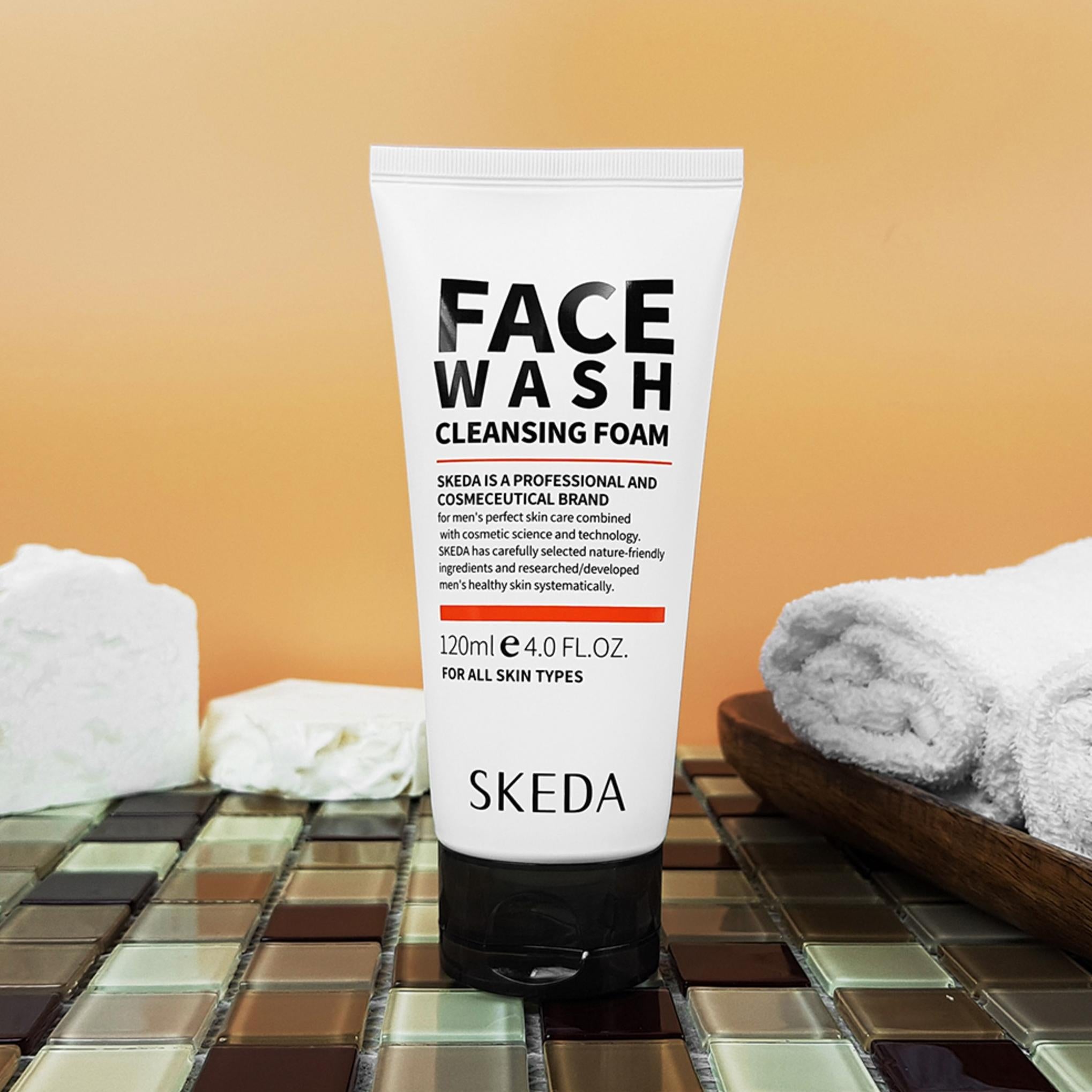 Mousse nettoyante pour le visage SKEDA