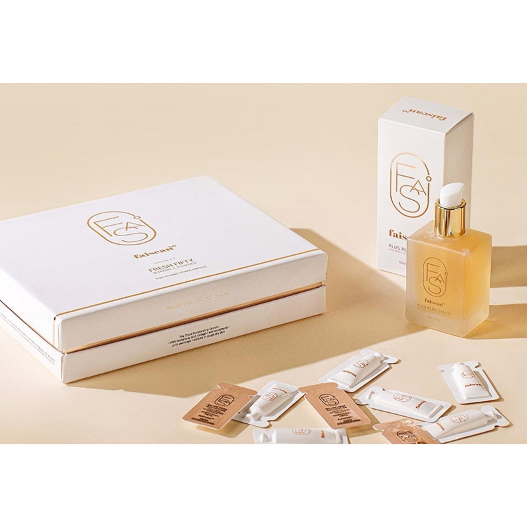 Face Can Lab Double F Vitamin C Powder Ampoule 0.2g x 90p + Plus Serum 50ml x 2p Set