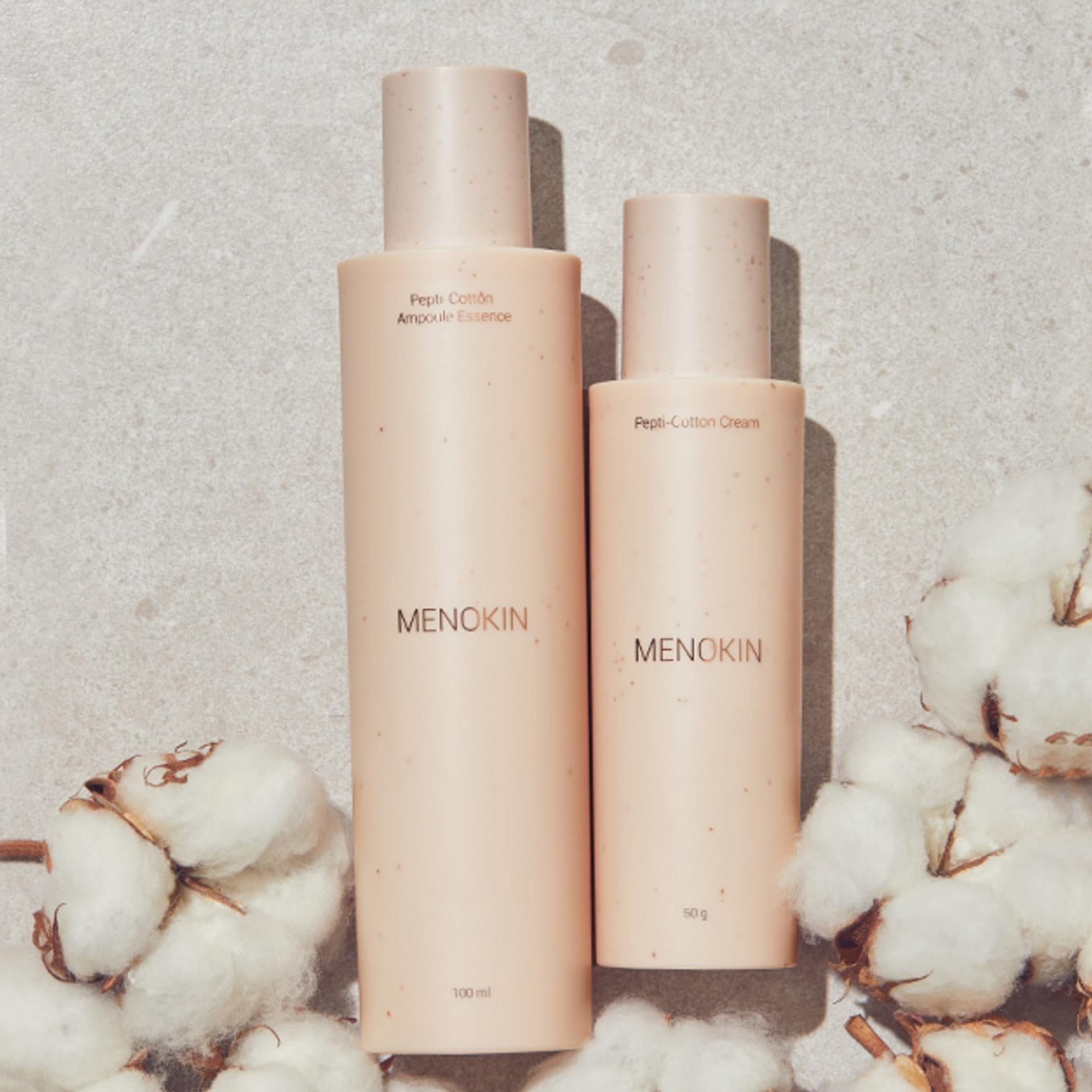 Menokin Pepty Cotone Skip Cura Duo Ampolla Essenza 100ml + Crema 50g Set