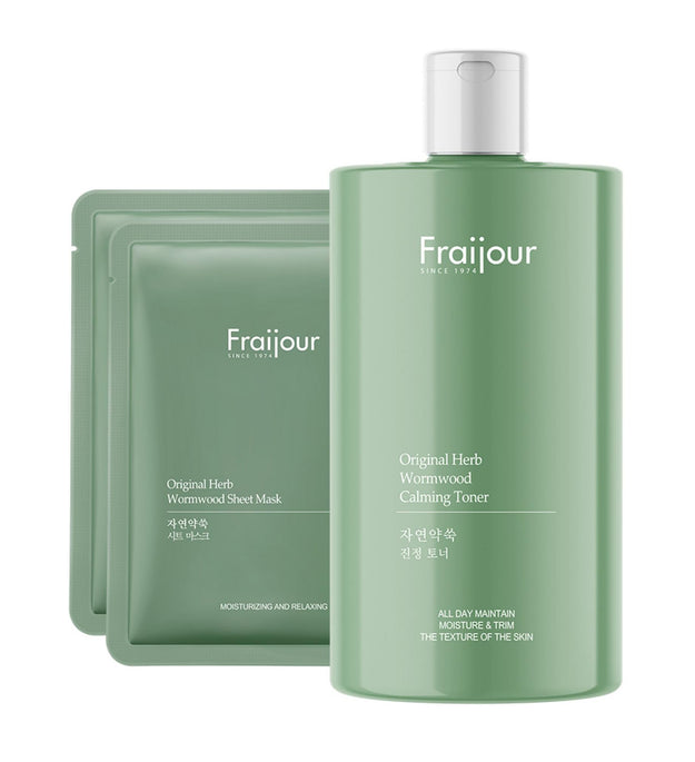 Frejus Natural Wormwood Toner 500ml FJSL001 + Sheet Mask 23g FJMK001 2p Set