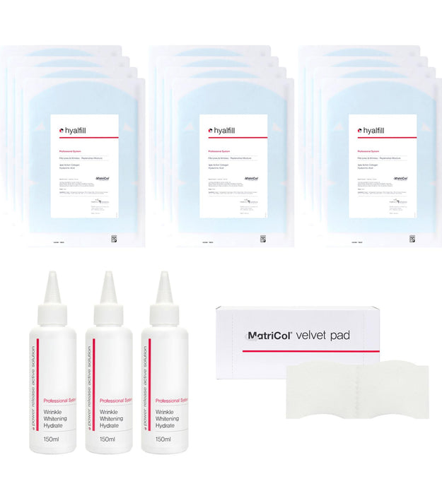 Matricol Colágeno Crudo Honey Glow Skin Programa 3 Semanas Hyalpill Skin Zone 12p + Power Release 150ml x 3p + Set Velvet Pad