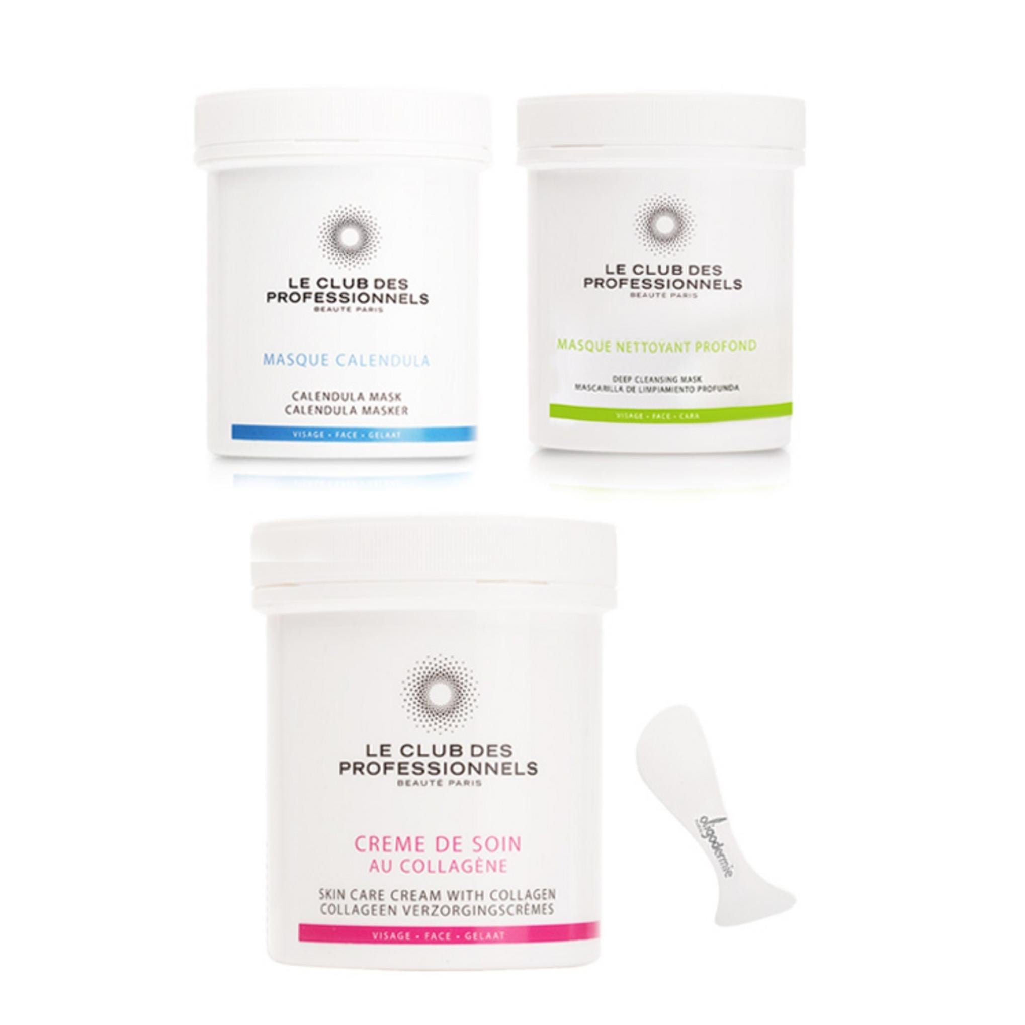 Oligo Dummy Crema Elastina Collagene 250ml + Maschera Detergente Profonda 110ml + Maschera Calendula 110ml + Set Spatola Gestione Elasticità