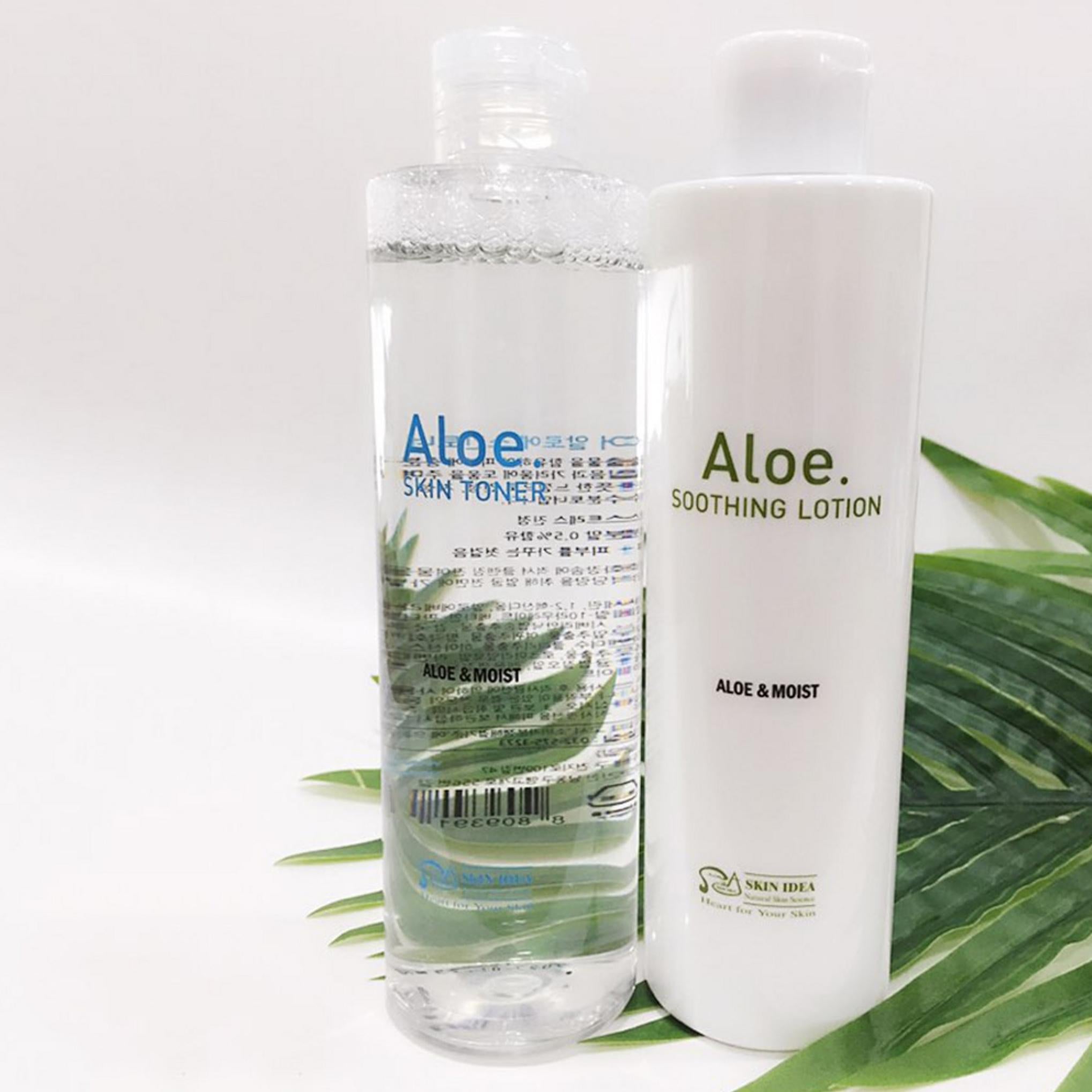 スキンアイデア アロエ スキントナー 300ml + アロエ スージングローション ワンタッチ 300ml