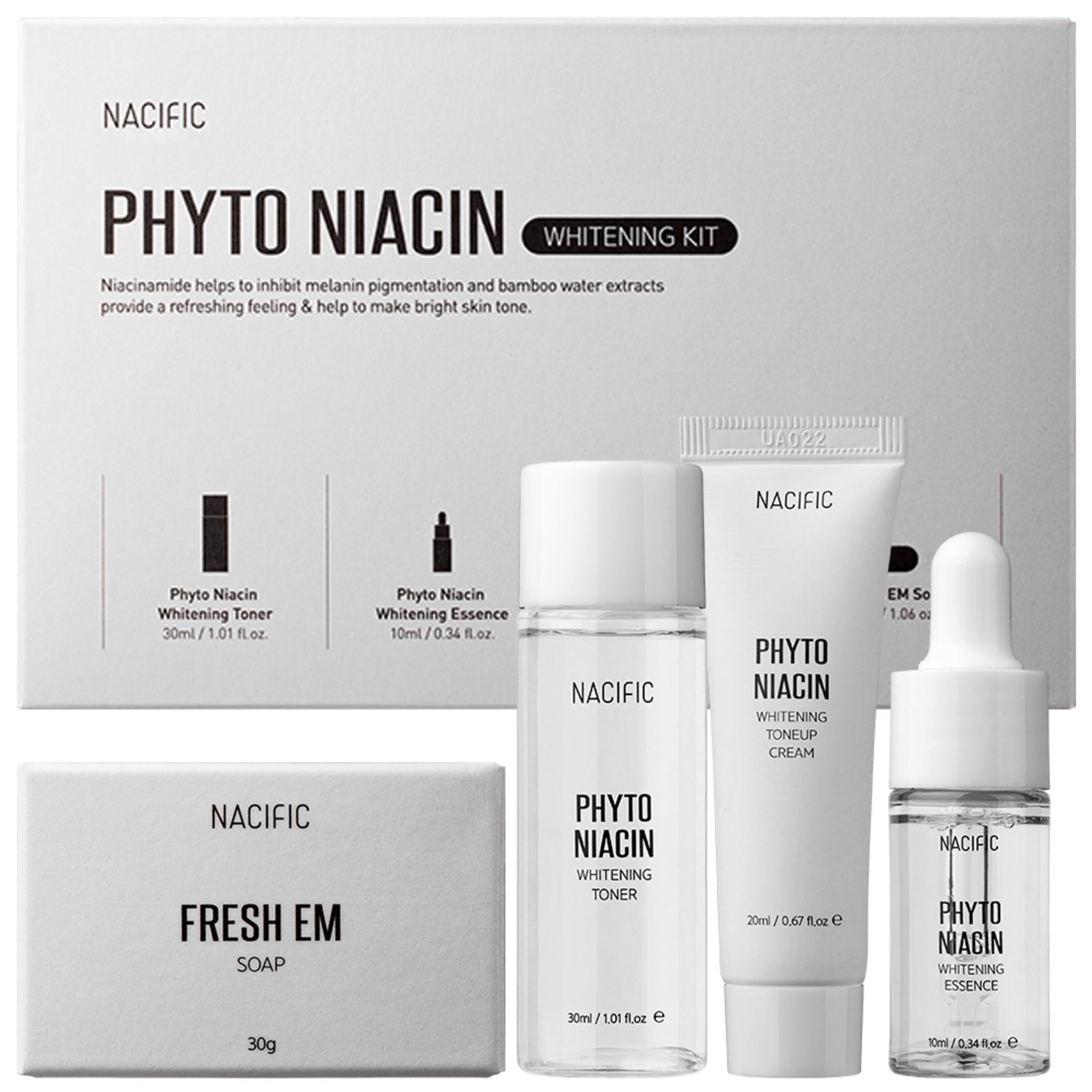 Necipic フィト フレッシュ ナイアシン ホワイトニング トナー 30ml + エッセンス 10ml + トーンアップ クリーム 20ml + フレッシュ イープ ソープ 30g セット