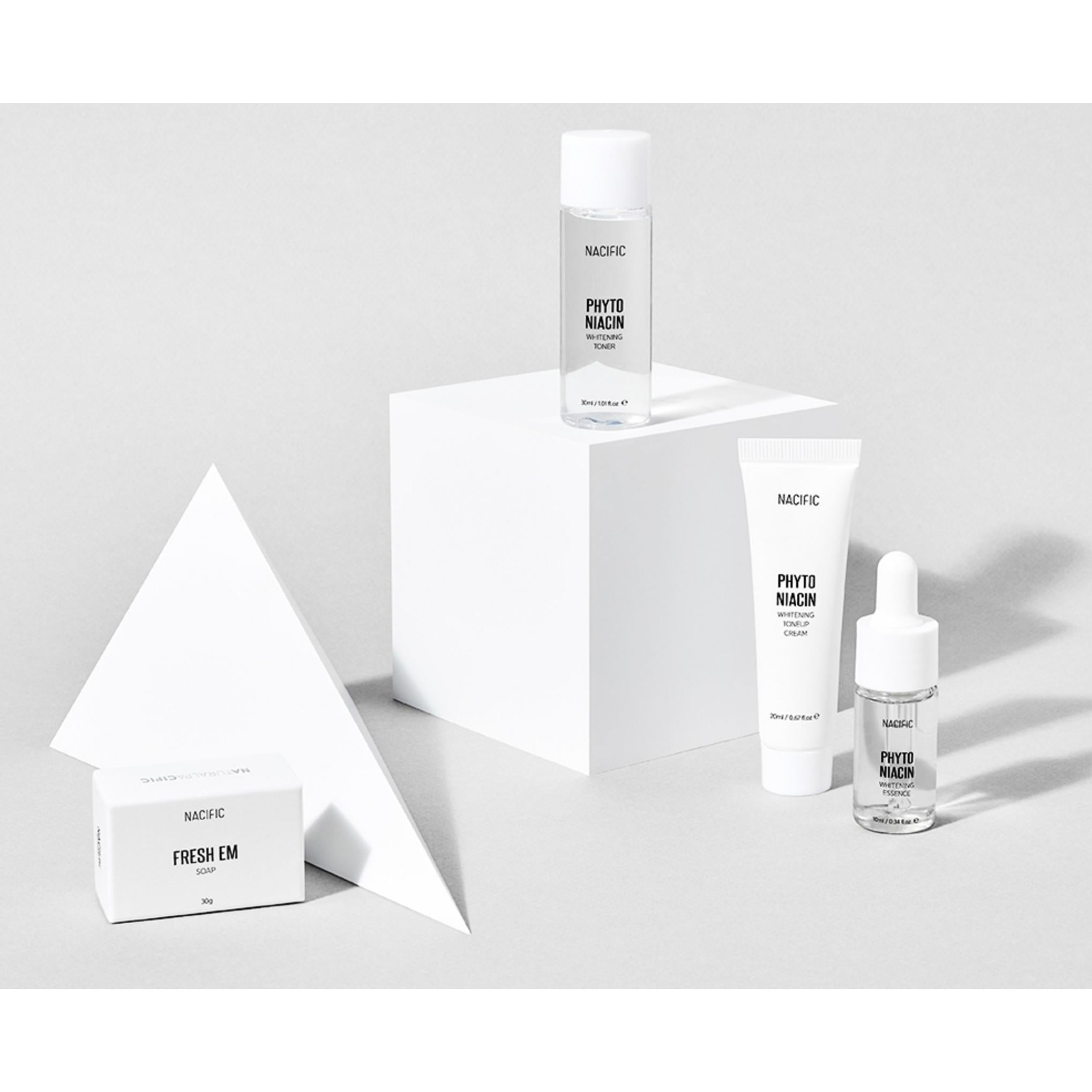 Necipic フィト フレッシュ ナイアシン ホワイトニング トナー 30ml + エッセンス 10ml + トーンアップ クリーム 20ml + フレッシュ イープ ソープ 30g セット