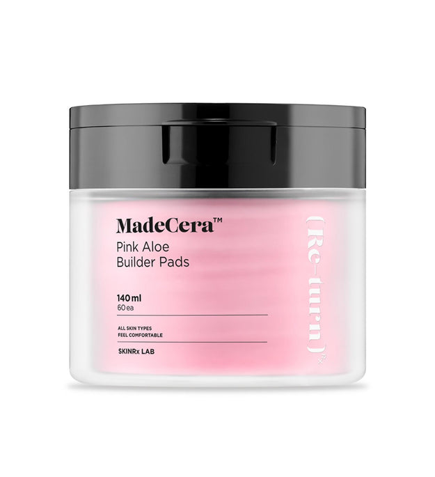 SkinRX Lab Madecera وسادات بناء الألوة الوردية 60 قطعة