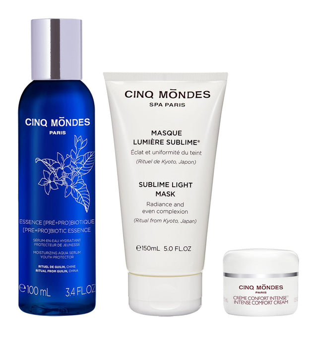 Shankmonde Pre-Pro Biotics Essence 100ml + Sublim Lumiere Mask 150ml + Intense Comfort Cream 15ml