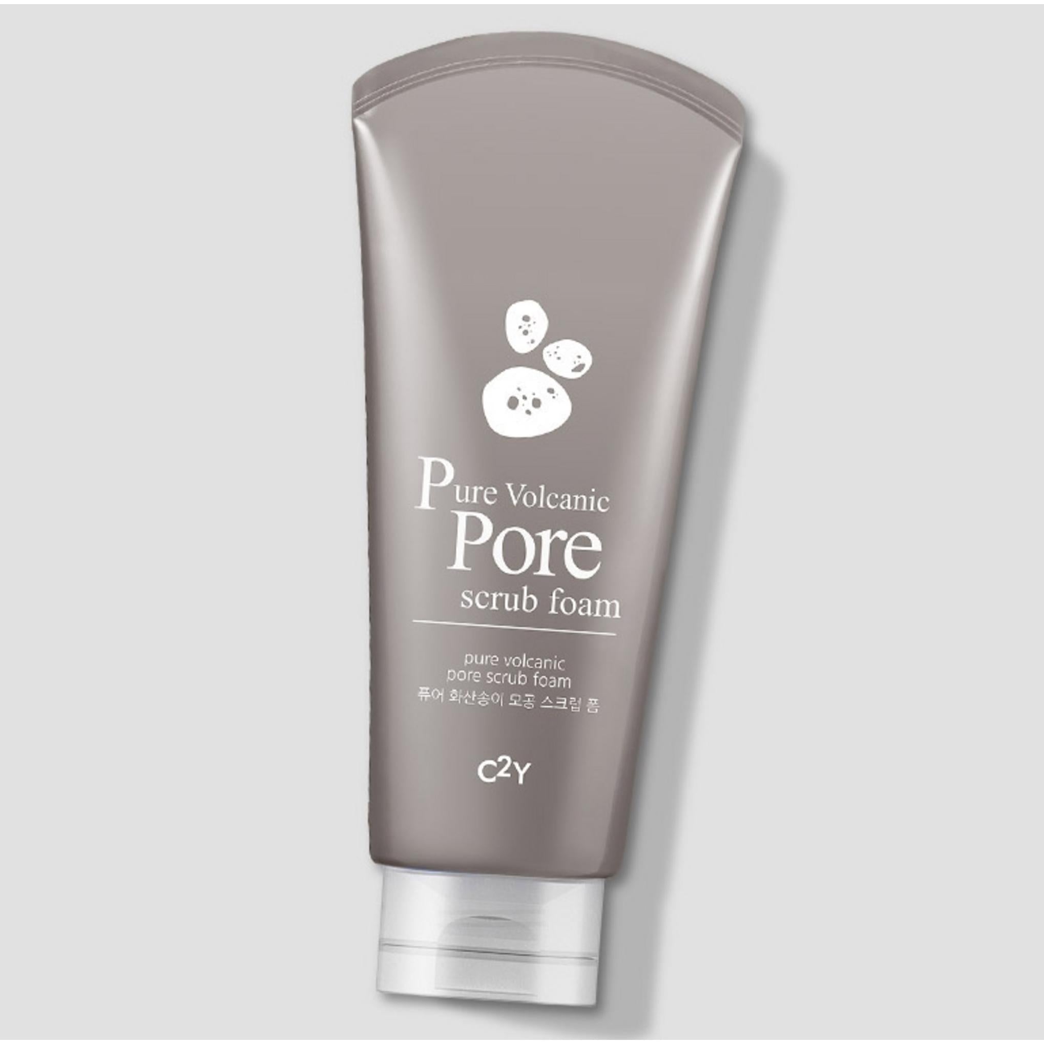 مجموعة C2Y Pure Aqua Whip Foam للتنظيف 220 مل + رغوة مقشرة بركانية للمسام 220 مل + رغوة موتشي بيضاء 220 مل + مجموعة رغوة موتشي سوداء 220 مل