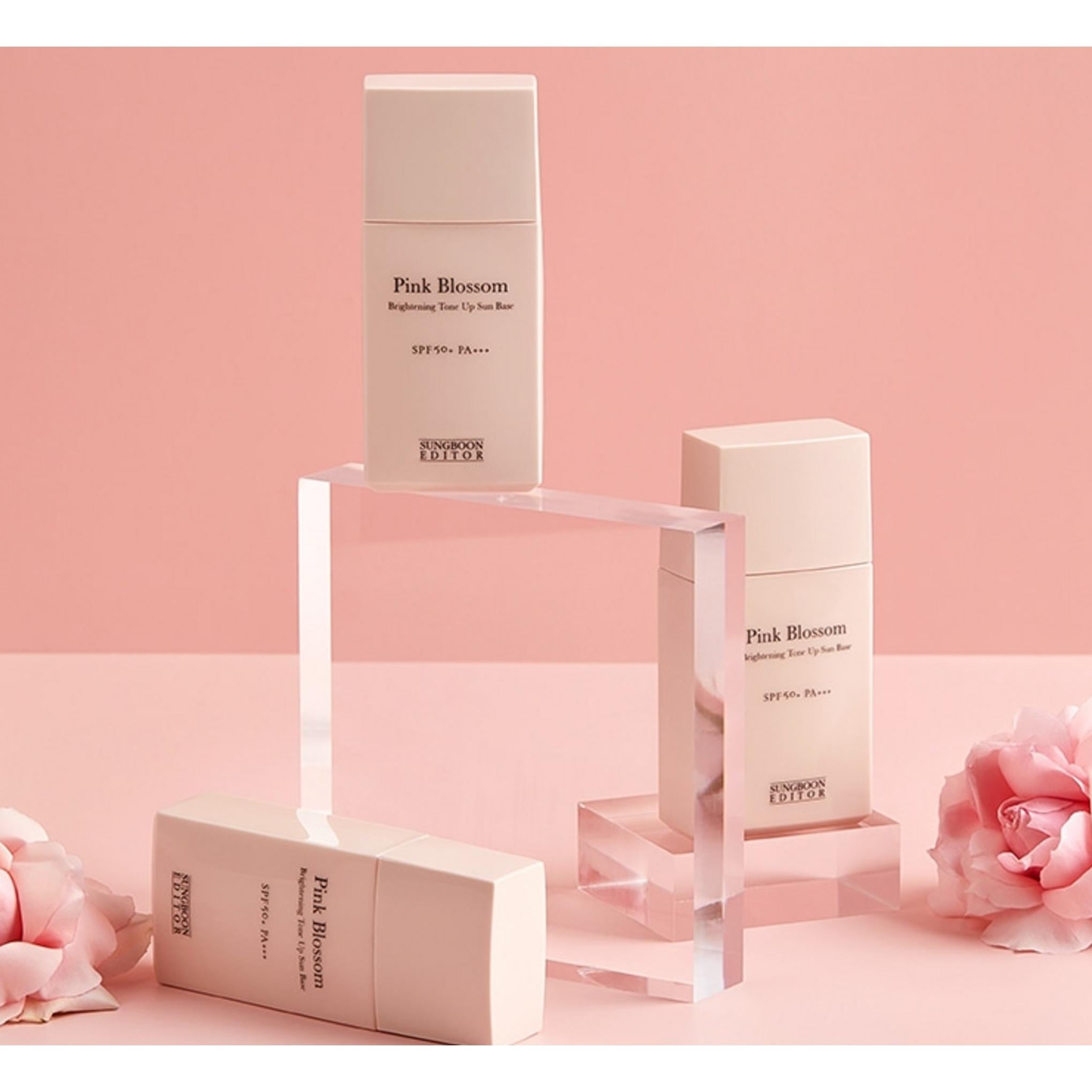 Éditeur d'ingrédients Base solaire éclaircissante à fleurs roses SPF50+ PA+++