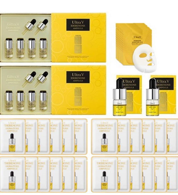 Ultra V Idebenone Ampoule 6ml x 10p + Signature Mask 10p + Signature Ampoule Pouch 24p Set