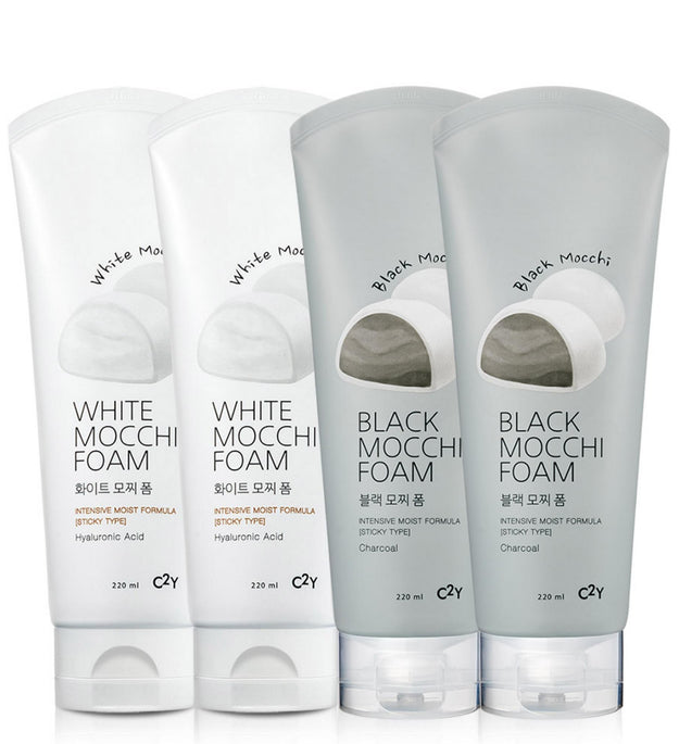 See2Y Mochi Cleansing Foam White 220ml + Black 220ml Set