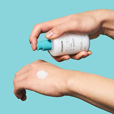 Open work lotion for oily skin