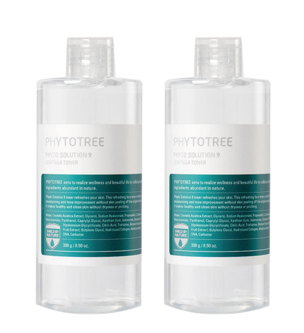 Phytotree Solution 9 Centella Skin Toner Centella Asiatica Beruhigende, feuchtigkeitsspendende Hautbarriere, nährendes, saugfähiges Tuch, Champto