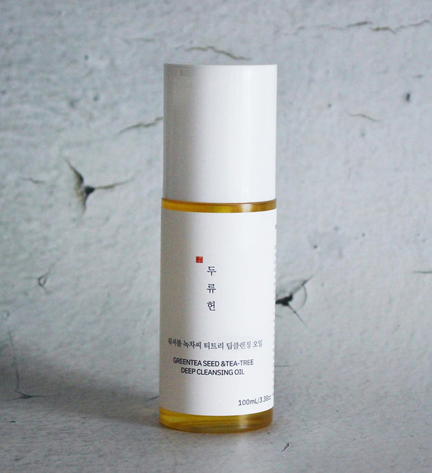 Duryuheon Sebum Soak Óleo de limpeza profunda de semente de chá verde e árvore de chá