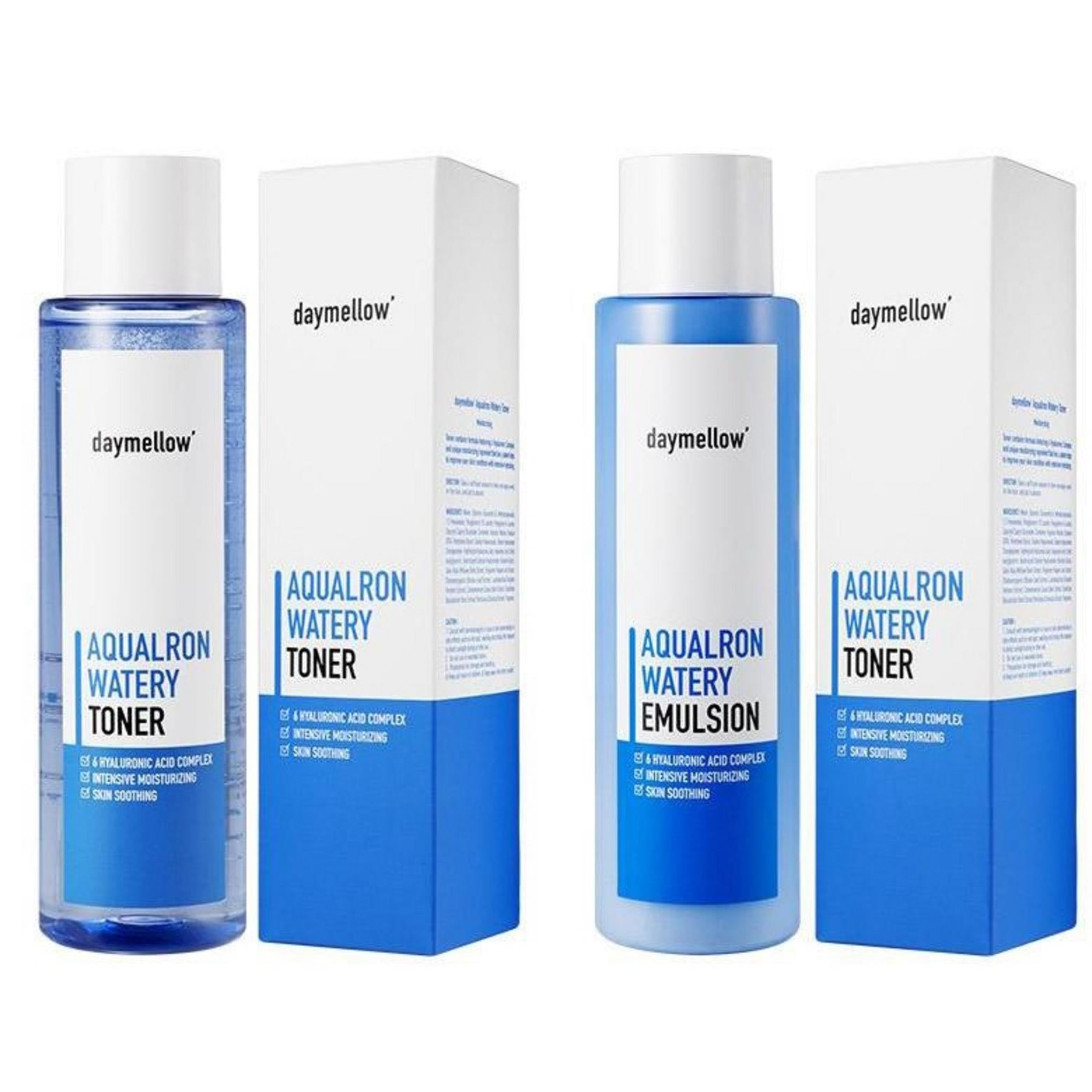 Daymellow Aqualon Watery Großraum-Toner 300 ml + Emulsion 300 ml Set
