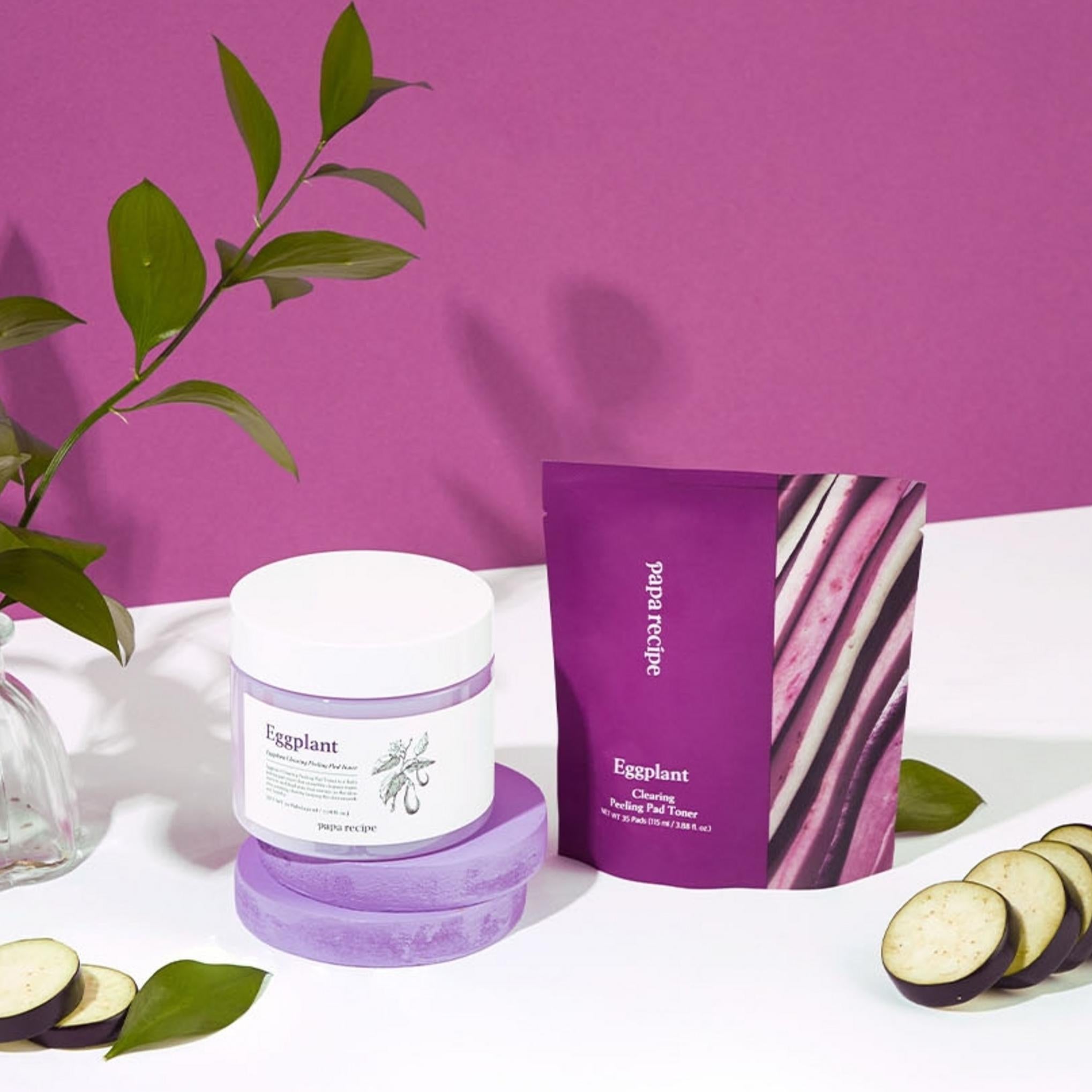 パパレシピ ナス クリアリング ピーリング パッド トナー リフィル 35p